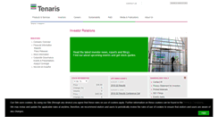 Desktop Screenshot of ir.tenaris.com