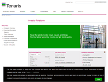 Tablet Screenshot of ir.tenaris.com